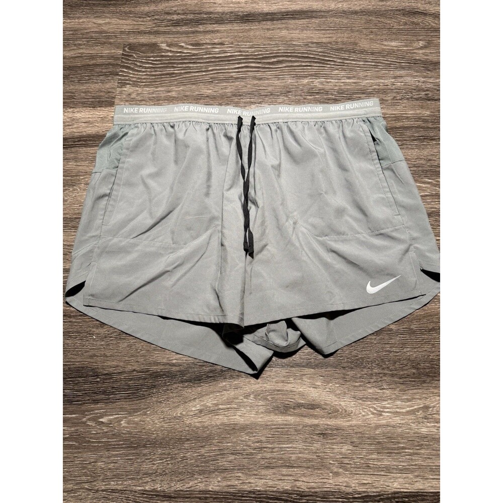 Nike Dri-Fit Running Shorts Mens XL Gray Lined Drawstring Flex Stride Gym Pocket